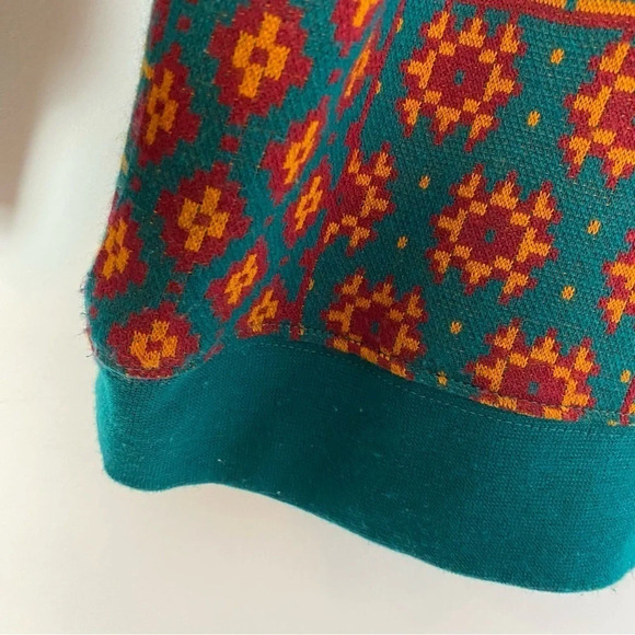 Vintage 90s Granny Sweater Tunic Patchwork Design Oversize Size Small Womens - Picture 11 of 12